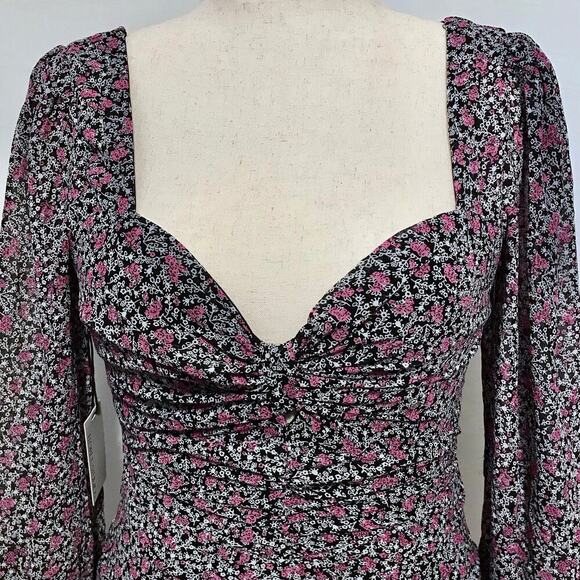 Floret Studios NWT Floral Mini Dress Women L - Picture 2 of 12